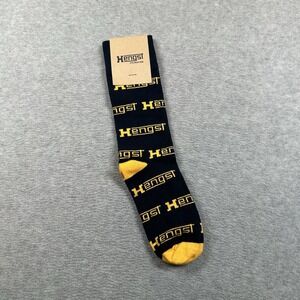 Sock Club Printed Socks Mens/Unisex S Hengst Filtration Black/Yellow Made In USA